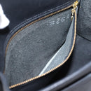 Coach Hand Bag Leather 2way Black Gold Auth 203933-23