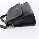 Coach Hand Bag Leather 2way Black Gold Auth 203933-4