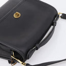 Coach Hand Bag Leather 2way Black Gold Auth 203933-6