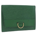 LOUIS VUITTON Epi Jena Clutch Bag Green M52724 LV Auth 204030-1
