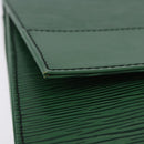 LOUIS VUITTON Epi Jena Clutch Bag Green M52724 LV Auth 204030-9