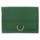 LOUIS VUITTON Epi Jena Clutch Bag Green M52724 LV Auth 204030-13