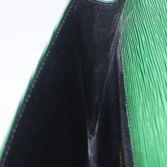 LOUIS VUITTON Epi Jena Clutch Bag Green M52724 LV Auth 204030