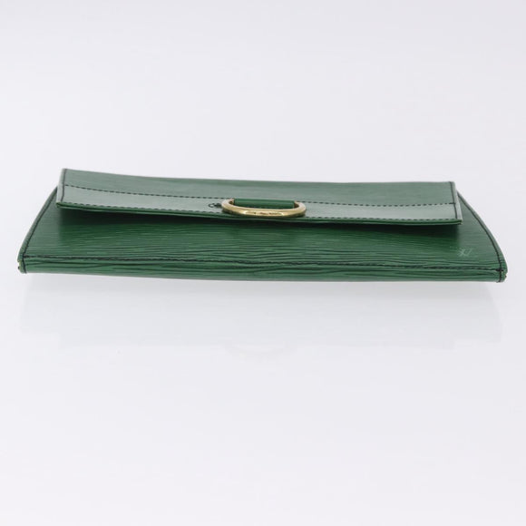 LOUIS VUITTON Epi Jena Clutch Bag Green M52724 LV Auth 204030