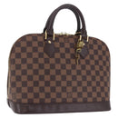 LOUIS VUITTON Damier Ebene Alma PM Hand Bag N53151 LV Auth 204034V-1