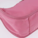 PRADA Hand Bag Nylon Pink Silver Auth 204035V-16