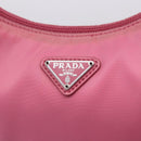 PRADA Hand Bag Nylon Pink Silver Auth 204035V-22