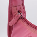 PRADA Hand Bag Nylon Pink Silver Auth 204035V-23