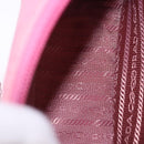 PRADA Hand Bag Nylon Pink Silver Auth 204035V-10
