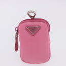 PRADA Hand Bag Nylon Pink Silver Auth 204035V-27