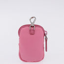 PRADA Hand Bag Nylon Pink Silver Auth 204035V-28