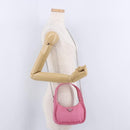 PRADA Hand Bag Nylon Pink Silver Auth 204035V-30