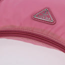PRADA Hand Bag Nylon Pink Silver Auth 204035V-7