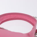 PRADA Hand Bag Nylon Pink Silver Auth 204035V-14