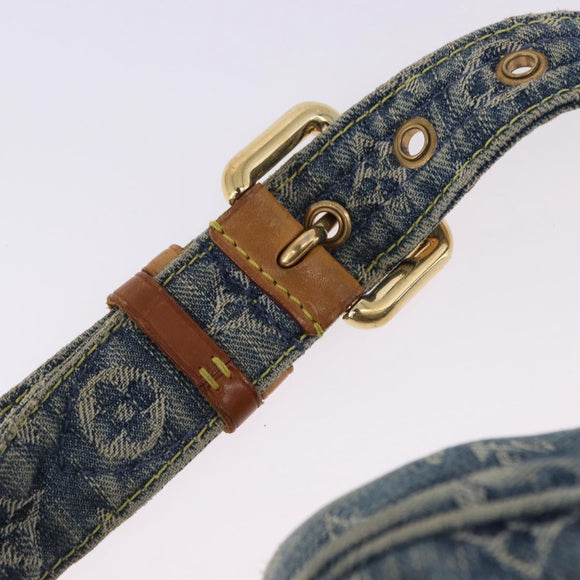 LOUIS VUITTON Monogram Denim Bum Bag Body Bag Blue M95347 LV Auth 204036A