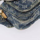 LOUIS VUITTON Monogram Denim Bum Bag Body Bag Blue M95347 LV Auth 204036A-17