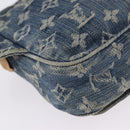 LOUIS VUITTON Monogram Denim Bum Bag Body Bag Blue M95347 LV Auth 204036A-19