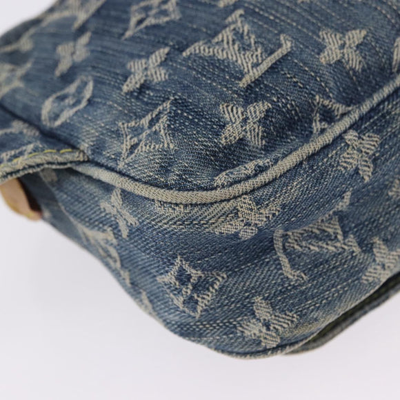 LOUIS VUITTON Monogram Denim Bum Bag Body Bag Blue M95347 LV Auth 204036A