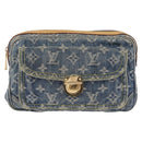 LOUIS VUITTON Monogram Denim Bum Bag Body Bag Blue M95347 LV Auth 204036A-13