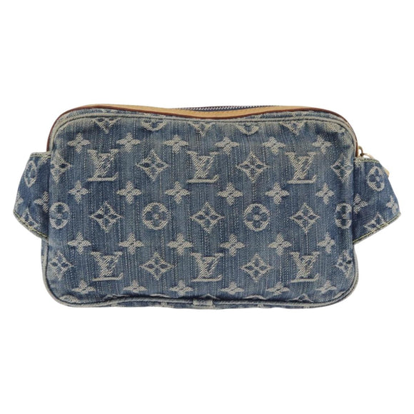 LOUIS VUITTON Monogram Denim Bum Bag Body Bag Blue M95347 LV Auth 204036A