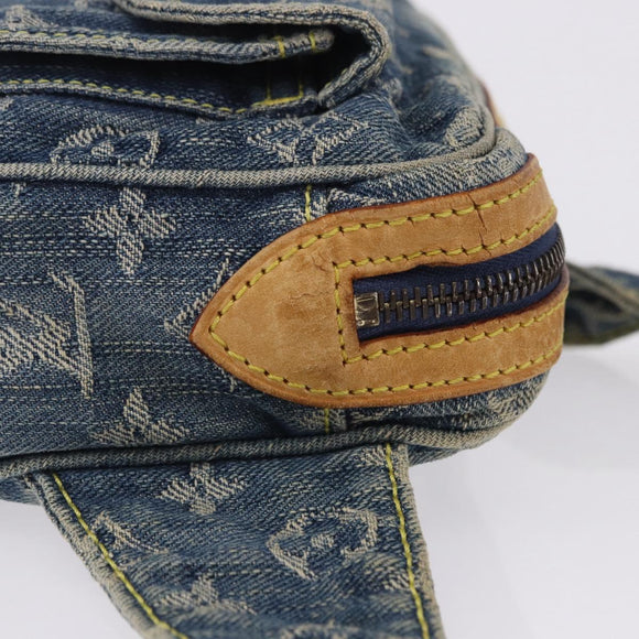 LOUIS VUITTON Monogram Denim Bum Bag Body Bag Blue M95347 LV Auth 204036A