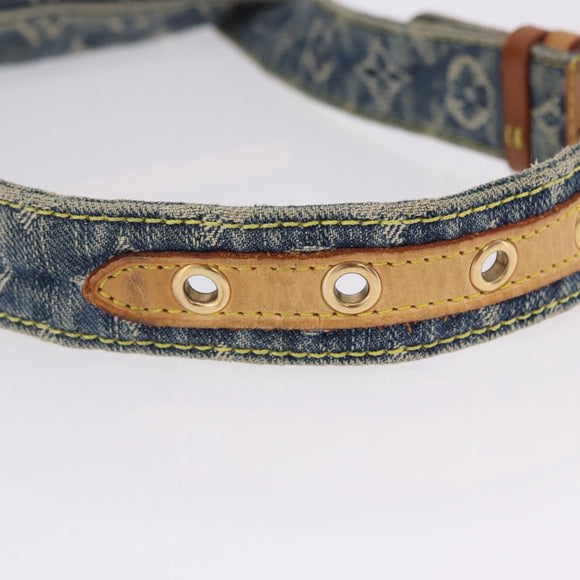 LOUIS VUITTON Monogram Denim Bum Bag Body Bag Blue M95347 LV Auth 204036A