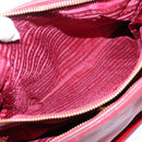 PRADA Hand Bag Vitter Shine 2way Red Gold Auth 204038-28