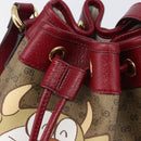 GUCCI Micro GG Supreme x Doraemon Fujiko Pro Bag PVC Beige 655597 Auth 204039SM-18