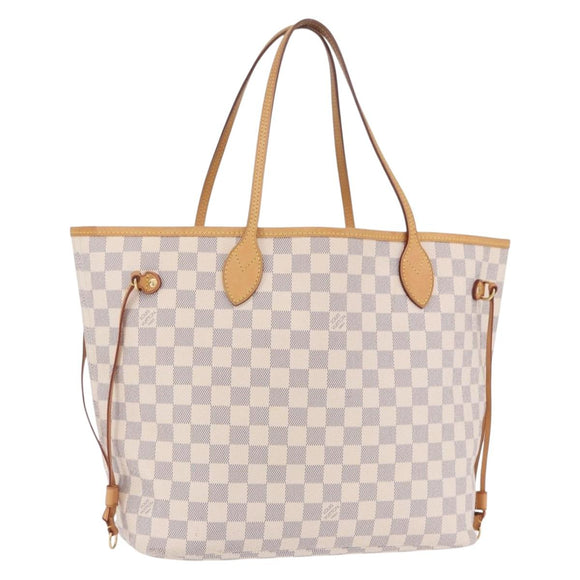 LOUIS VUITTON Damier Azur Neverfull MM Tote Bag N41605 LV Auth 204040A
