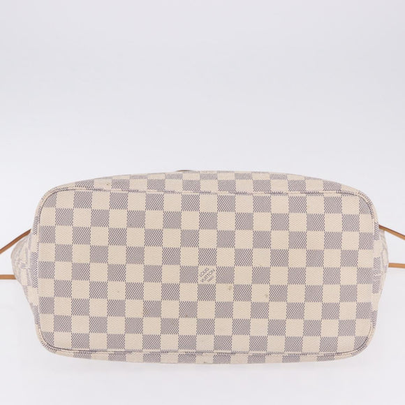 LOUIS VUITTON Damier Azur Neverfull MM Tote Bag N41605 LV Auth 204040A
