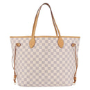 LOUIS VUITTON Damier Azur Neverfull MM Tote Bag N41605 LV Auth 204040A-2