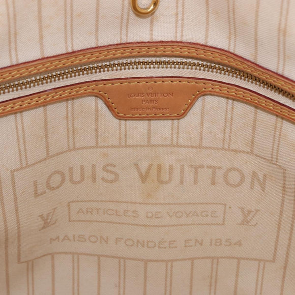 LOUIS VUITTON Damier Azur Neverfull MM Tote Bag N41605 LV Auth 204040A