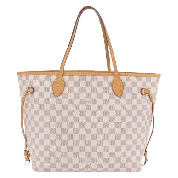 LOUIS VUITTON Damier Azur Neverfull MM Tote Bag N41605 LV Auth 204040A