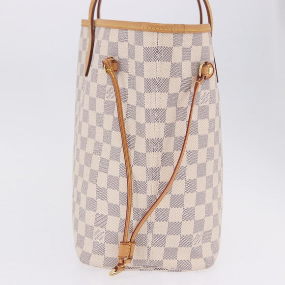 LOUIS VUITTON Damier Azur Neverfull MM Tote Bag N41605 LV Auth 204040A
