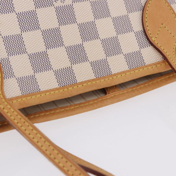 LOUIS VUITTON Damier Azur Neverfull MM Tote Bag N41605 LV Auth 204040A