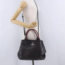 Vivienne Westwood Tote Bag Leather 2way Black Silver Auth 204042-29