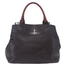 Vivienne Westwood Tote Bag Leather 2way Black Silver Auth 204042-13