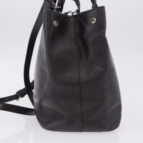 Vivienne Westwood Tote Bag Leather 2way Black Silver Auth 204042
