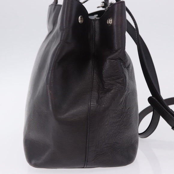 Vivienne Westwood Tote Bag Leather 2way Black Silver Auth 204042