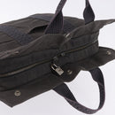 HERMES Her Line Tote MM Tote Bag Canvas Gray Silver Auth 204044-16