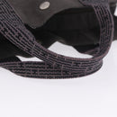 HERMES Her Line Tote MM Tote Bag Canvas Gray Silver Auth 204044-8