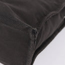 HERMES Her Line Tote MM Tote Bag Canvas Gray Silver Auth 204044-20