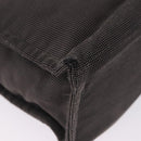HERMES Her Line Tote MM Tote Bag Canvas Gray Silver Auth 204044-21