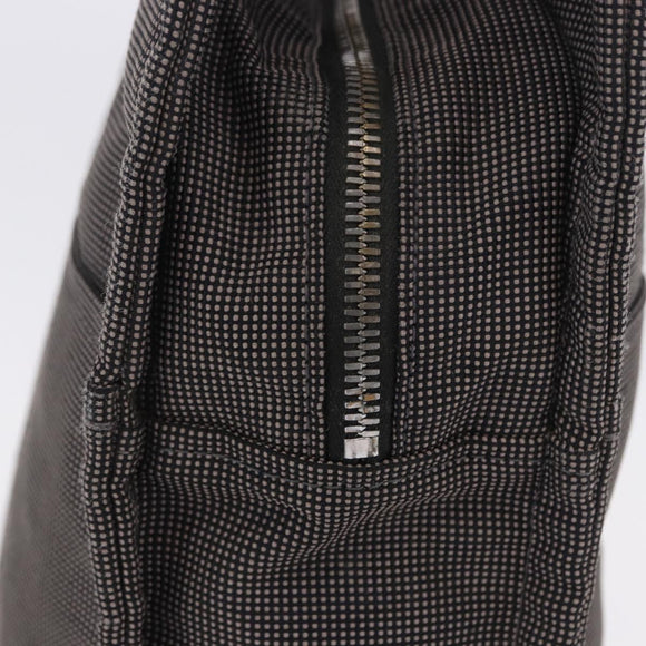 HERMES Her Line Tote MM Tote Bag Canvas Gray Silver Auth 204044