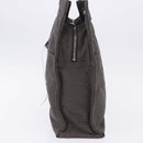 HERMES Her Line Tote MM Tote Bag Canvas Gray Silver Auth 204044-6