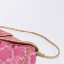 CELINE Paris Macadam Canvas Shoulder Bag Denim Pink Gold Auth 204045A-10