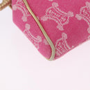 CELINE Paris Macadam Canvas Shoulder Bag Denim Pink Gold Auth 204045A-14