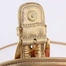 CELINE Paris Macadam Canvas Shoulder Bag Denim Pink Gold Auth 204045A-20