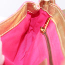 CELINE Paris Macadam Canvas Shoulder Bag Denim Pink Gold Auth 204045A-26
