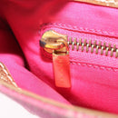 CELINE Paris Macadam Canvas Shoulder Bag Denim Pink Gold Auth 204045A-27